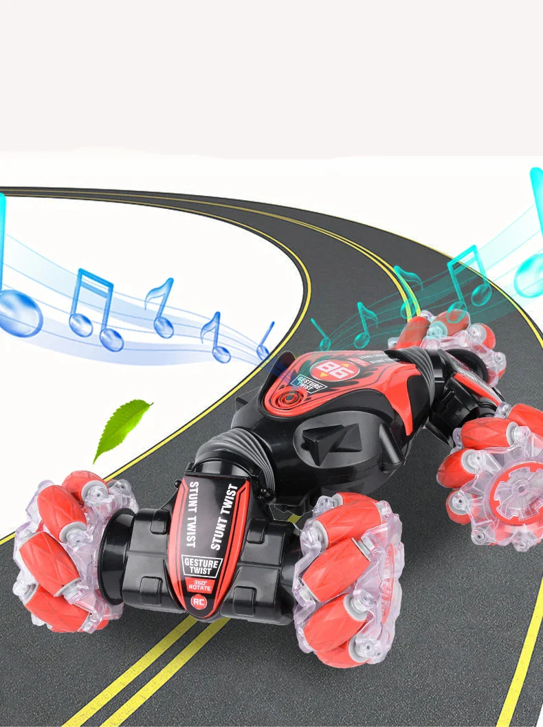 2-in-1 Hand-Controlled Stunt Car with Additional Remote Control - Image 3