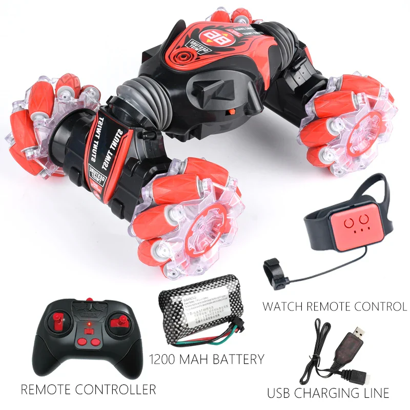 2-in-1 Hand-Controlled Stunt Car with Additional Remote Control - Image 4