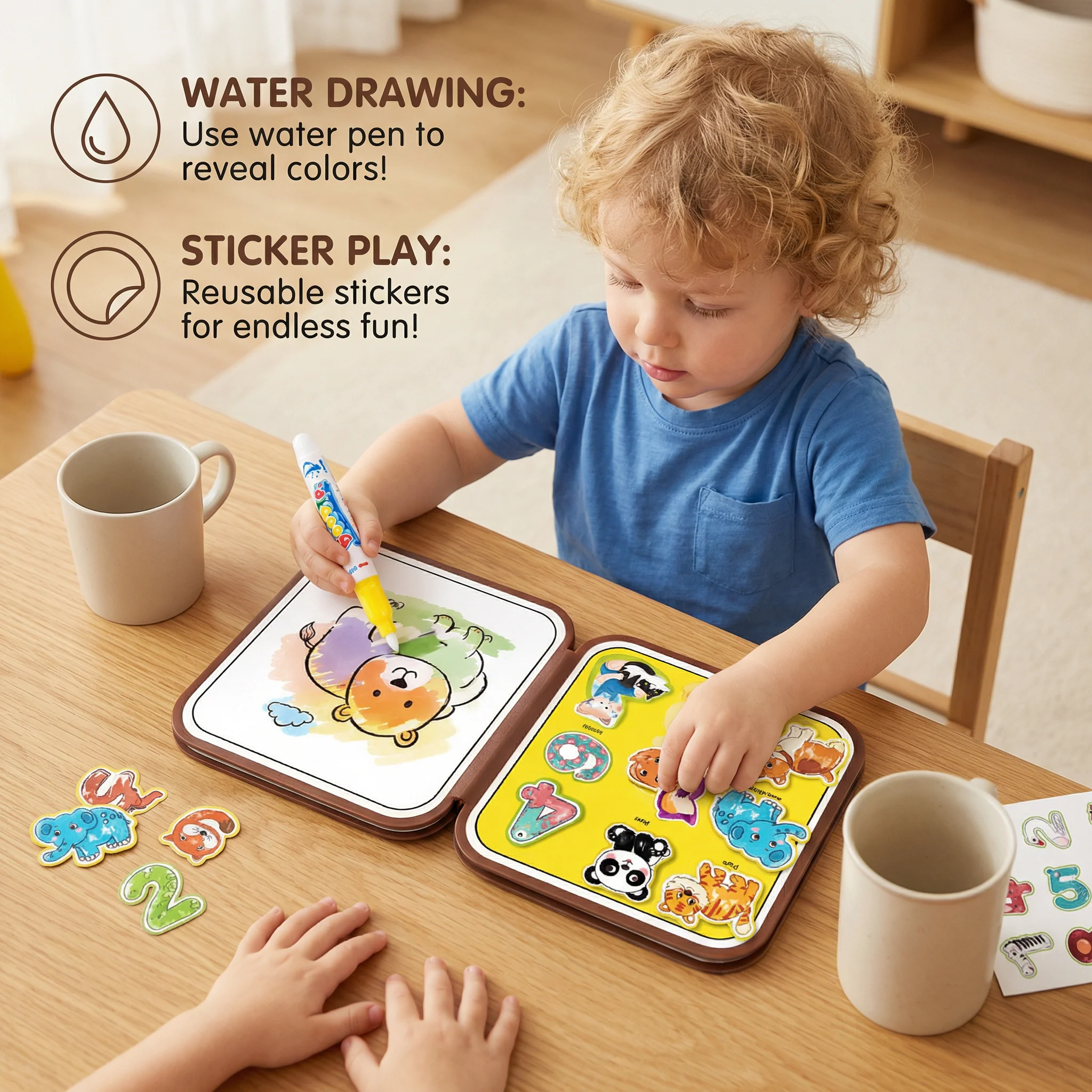 2-in-1 Magical Montessori Story Book for Water Drawing and Playing - Image 3