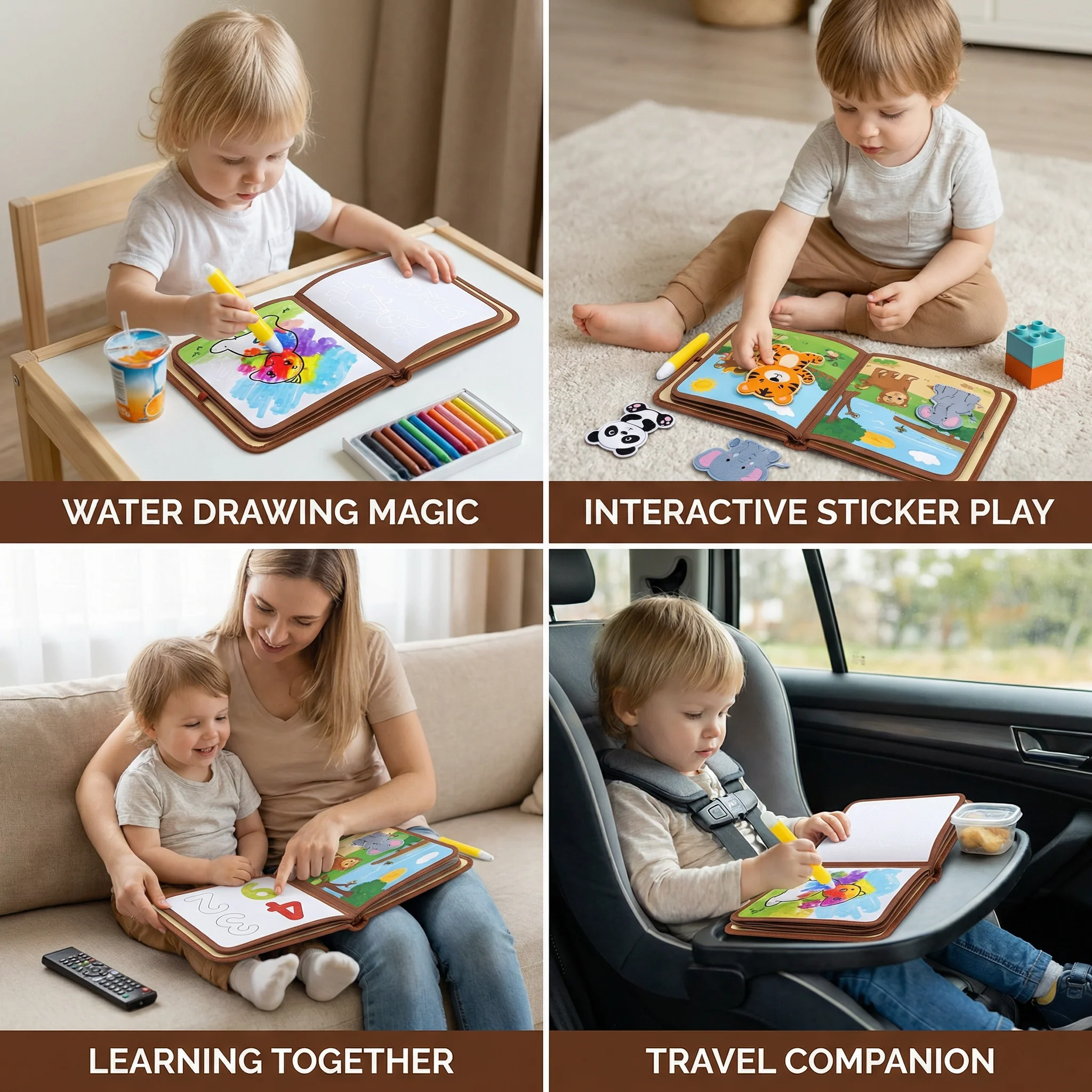 2-in-1 Magical Montessori Story Book for Water Drawing and Playing - Image 4