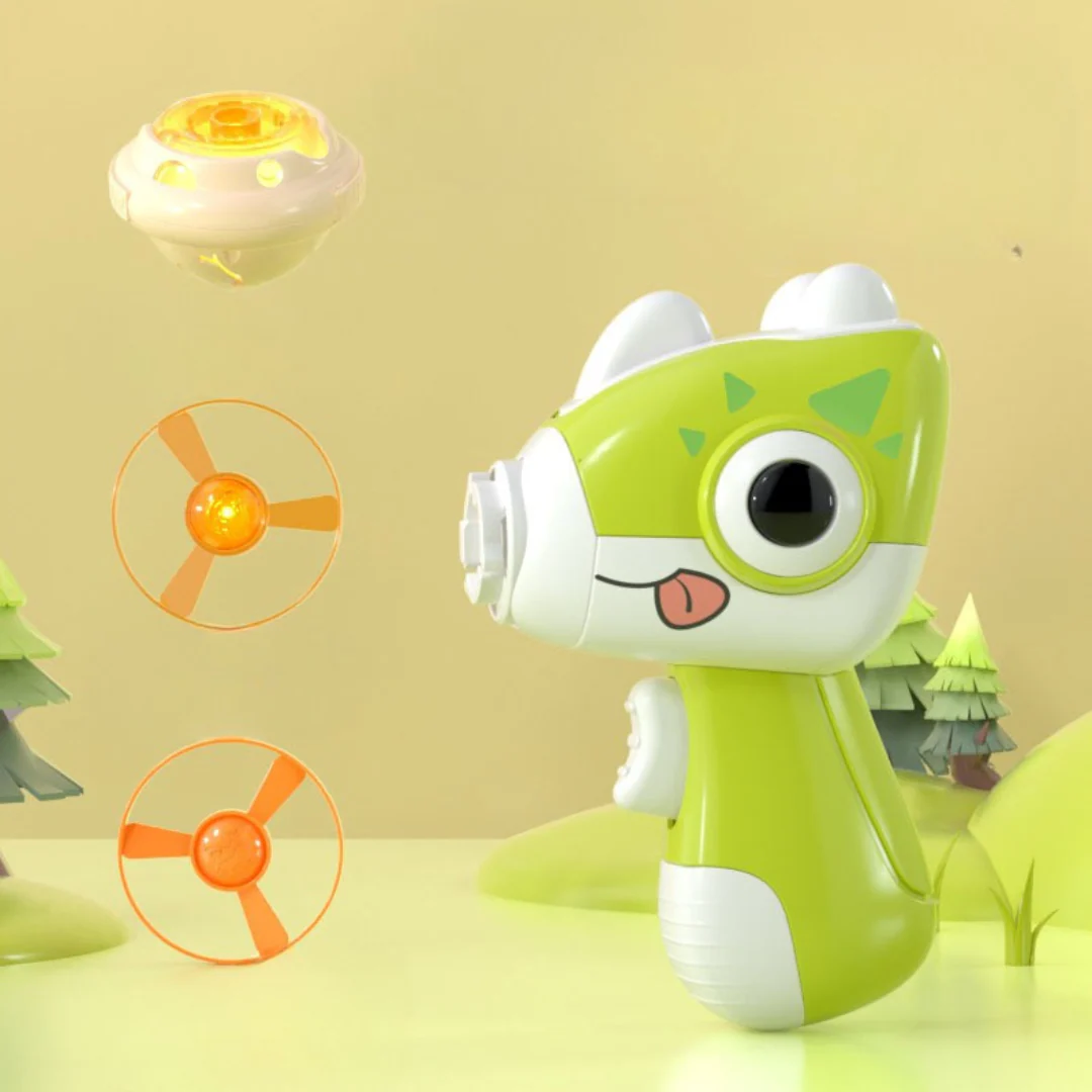 2in1 Dino Spinning Top and Frisbee Launcher Toy - Image 8