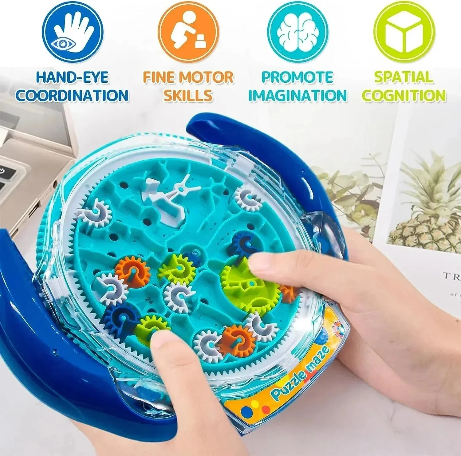 3D ball maze wheel – skill and learning game - Image 3