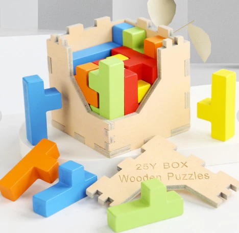 3D Wooden Logic Puzzle & Shape Challenge - Image 10