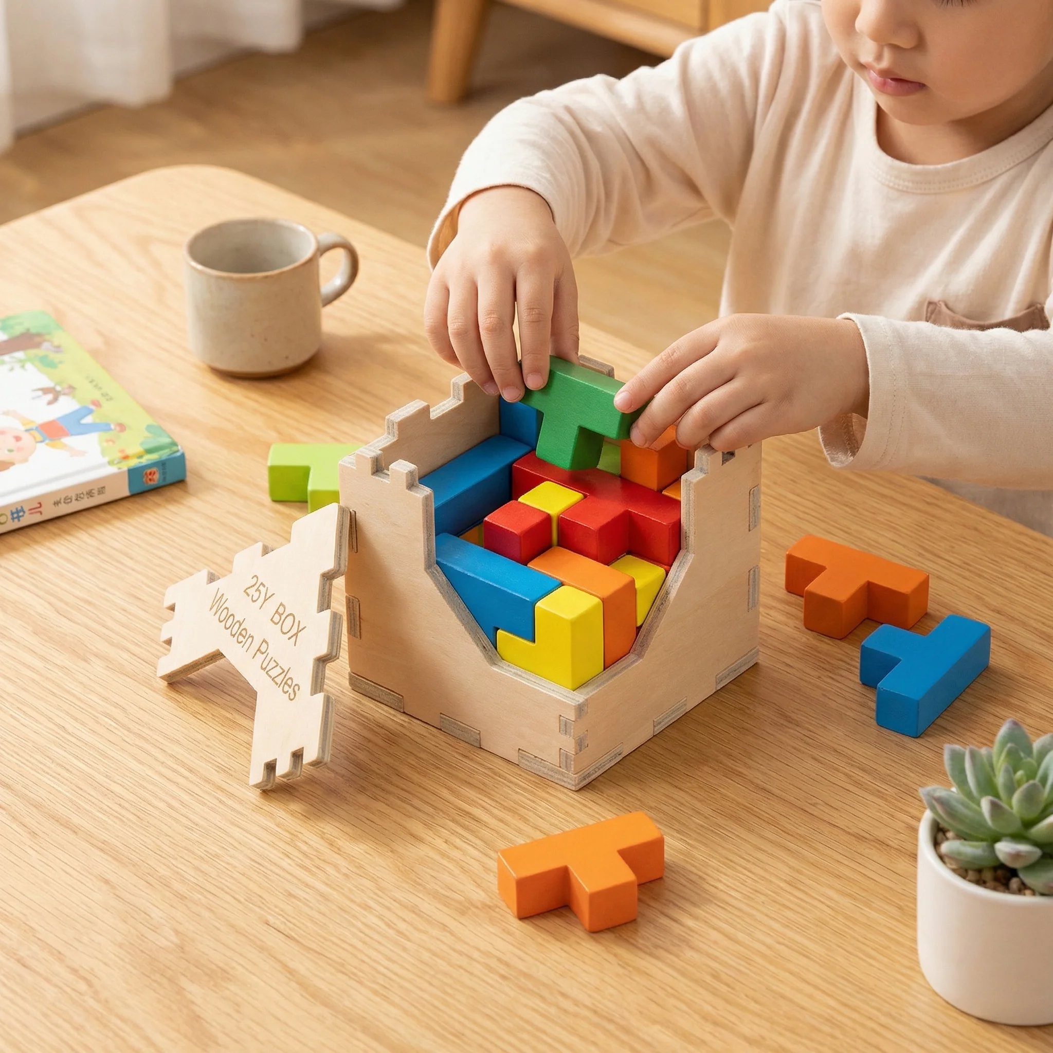 3D Wooden Logic Puzzle & Shape Challenge - Image 11