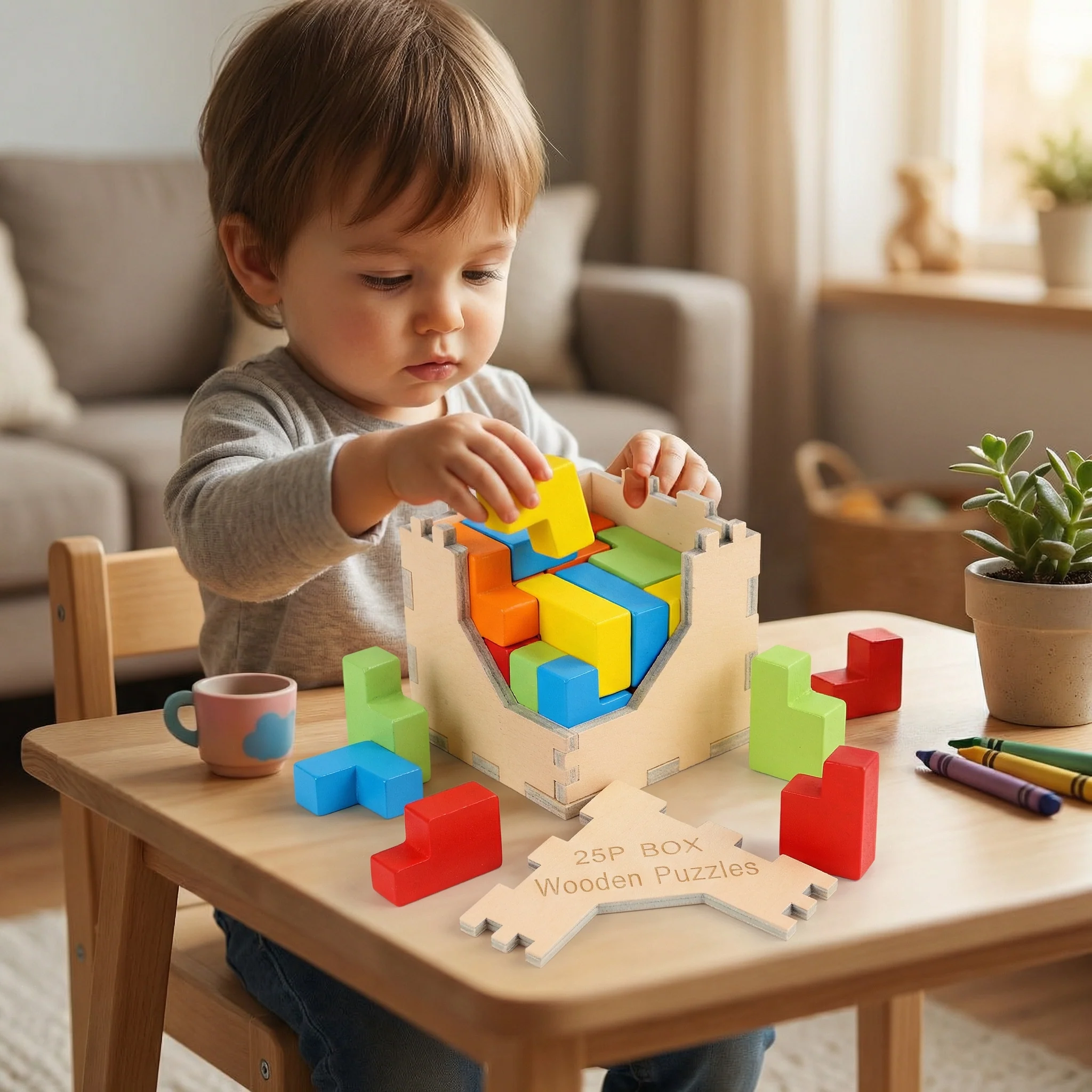 3D Wooden Logic Puzzle & Shape Challenge - Image 7
