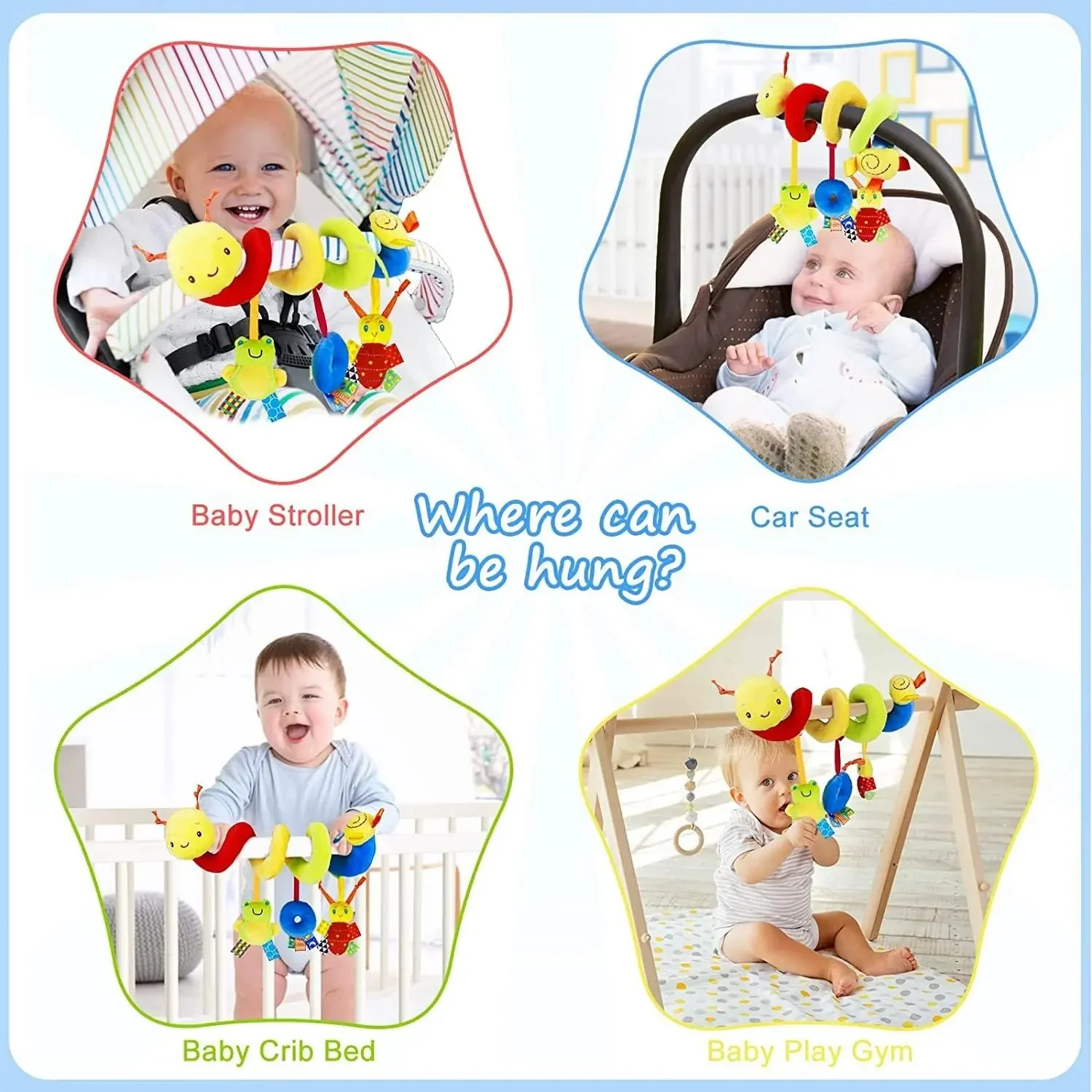 3in1 caterpillar rattle toy for home and on the go - Image 3