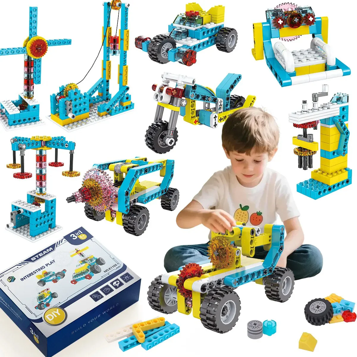 3in1 Science and Engineering Building Blocks Play Set - Image 2
