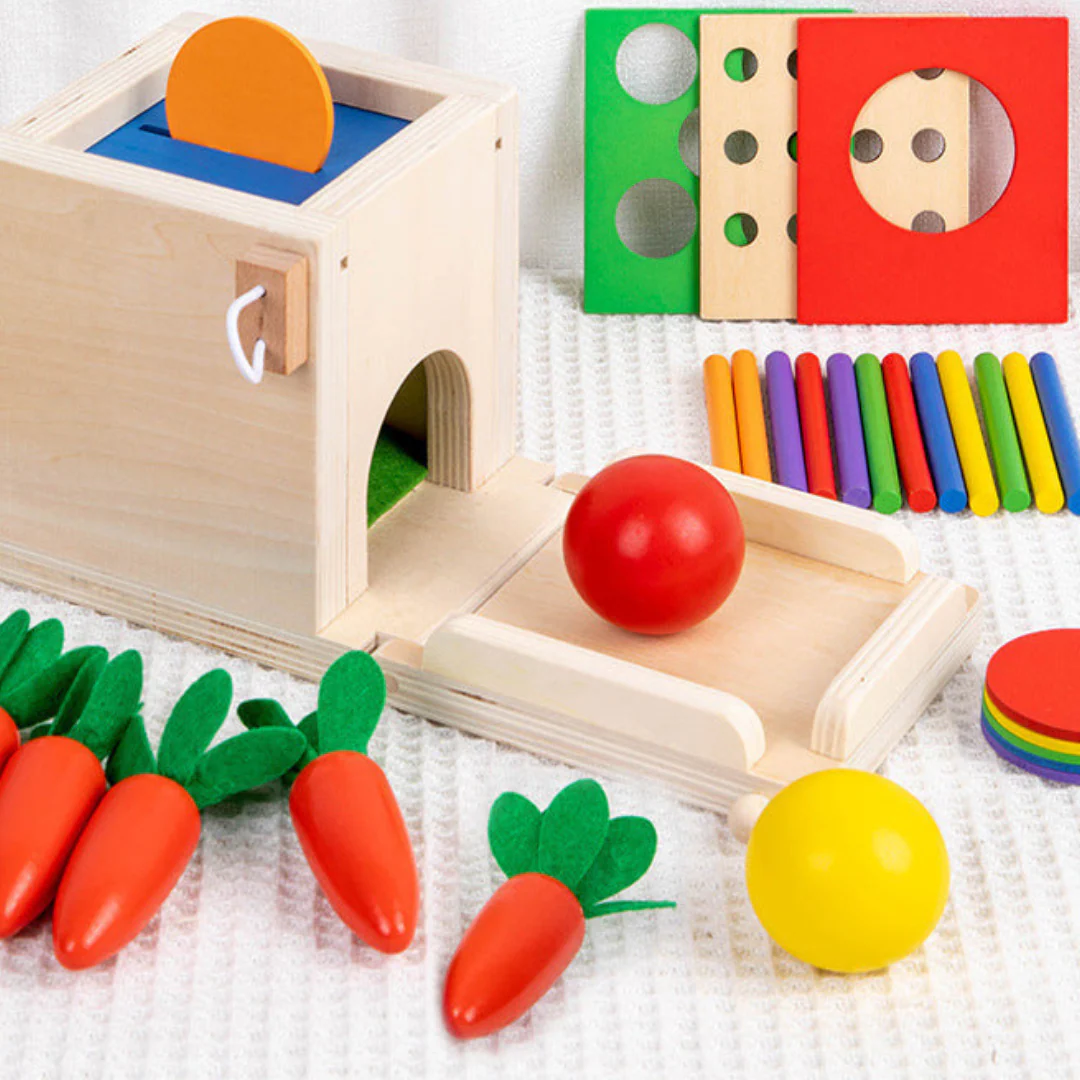 5in1 Montessori Learning Toy Set Made of Wood - Image 3