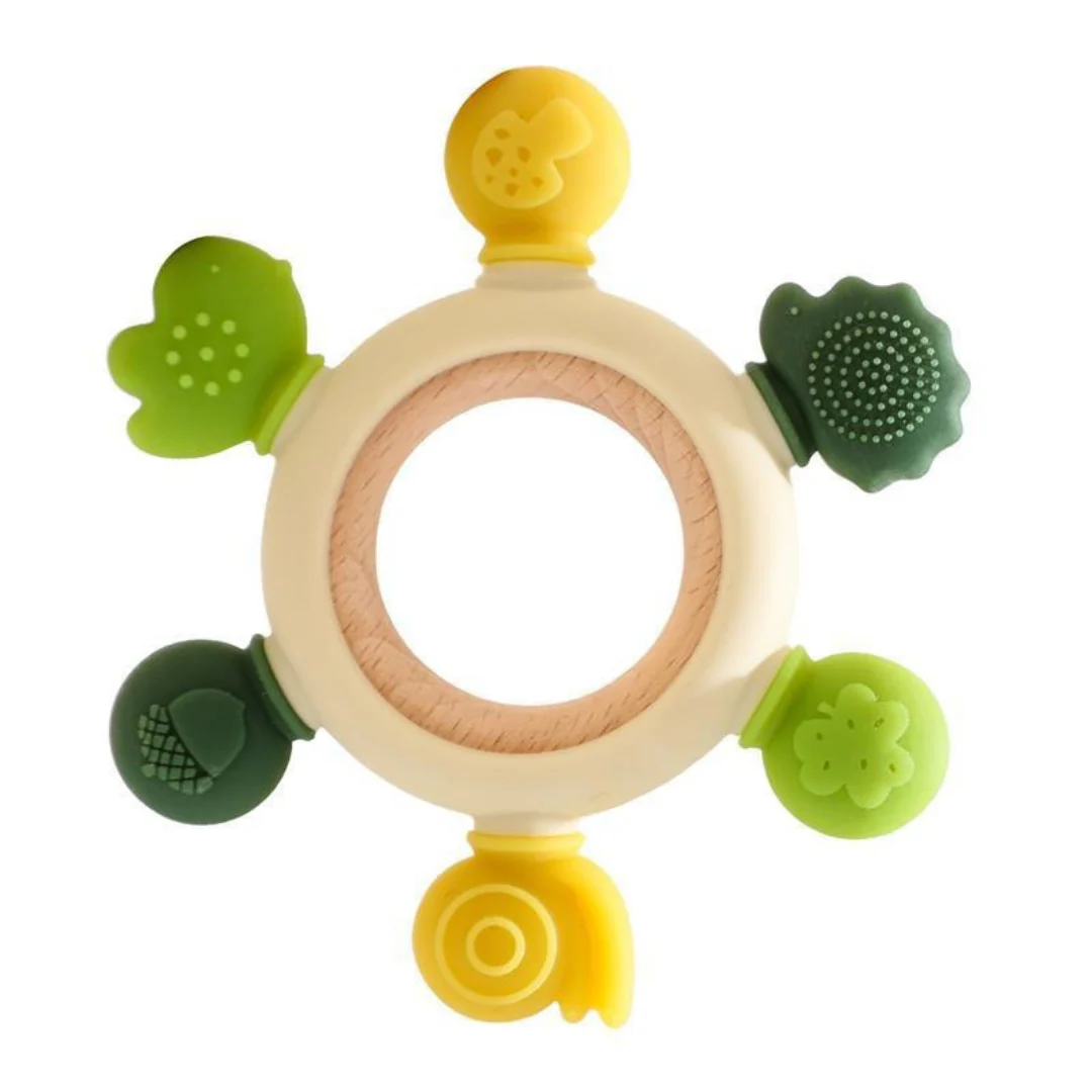 Baby Teething Toy Made of Wood and Silicone - Image 10