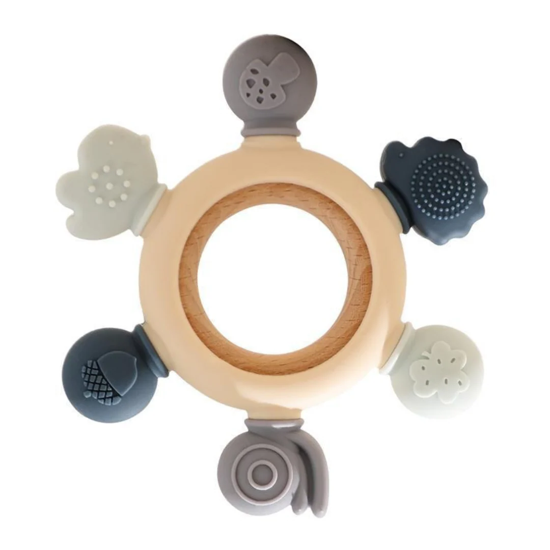 Baby Teething Toy Made of Wood and Silicone - Image 16