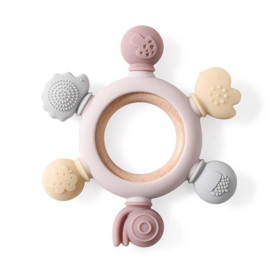 Baby Teething Toy Made of Wood and Silicone - Image 17