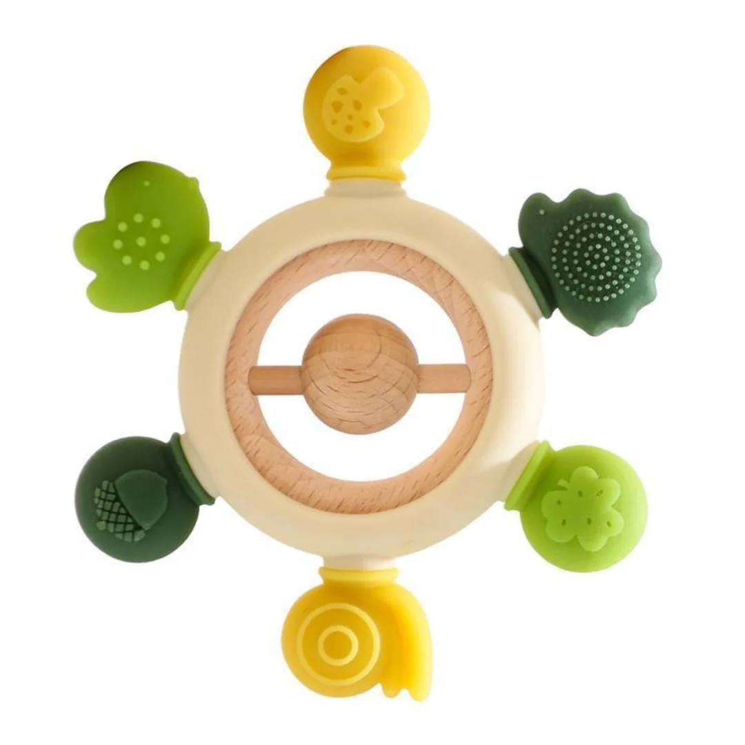 Baby Teething Toy Made of Wood and Silicone - Image 5