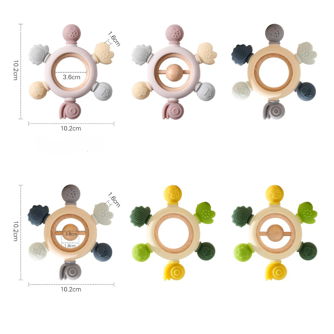 Baby Teething Toy Made of Wood and Silicone - Image 9