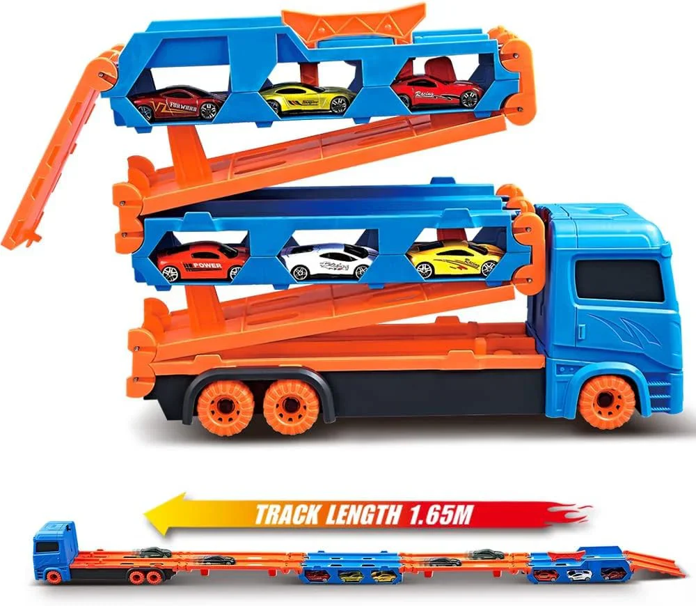 Car Play Truck with Foldable Catapult Race Track - Image 4