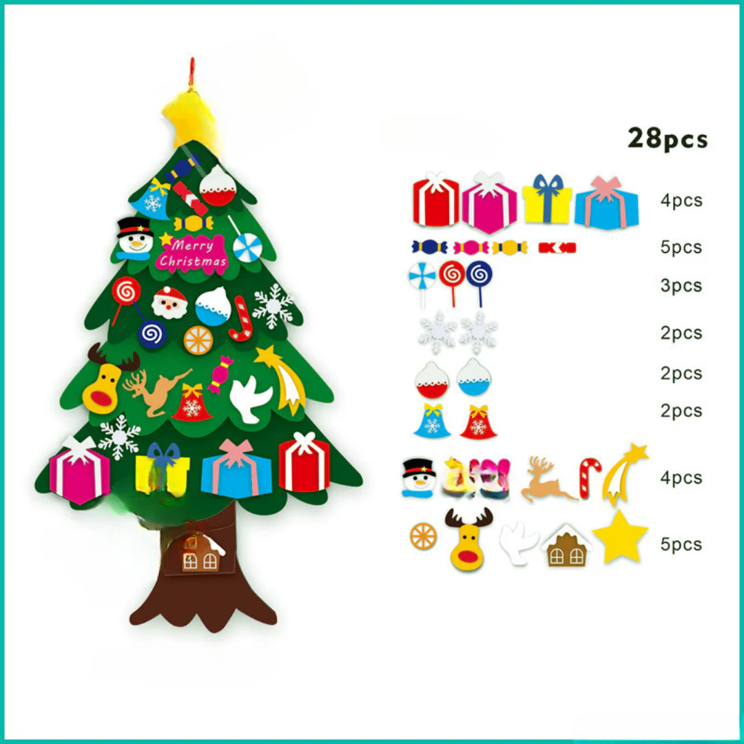 ChristmasFelt - Montessori 3D Felt Christmas Tree - Image 3