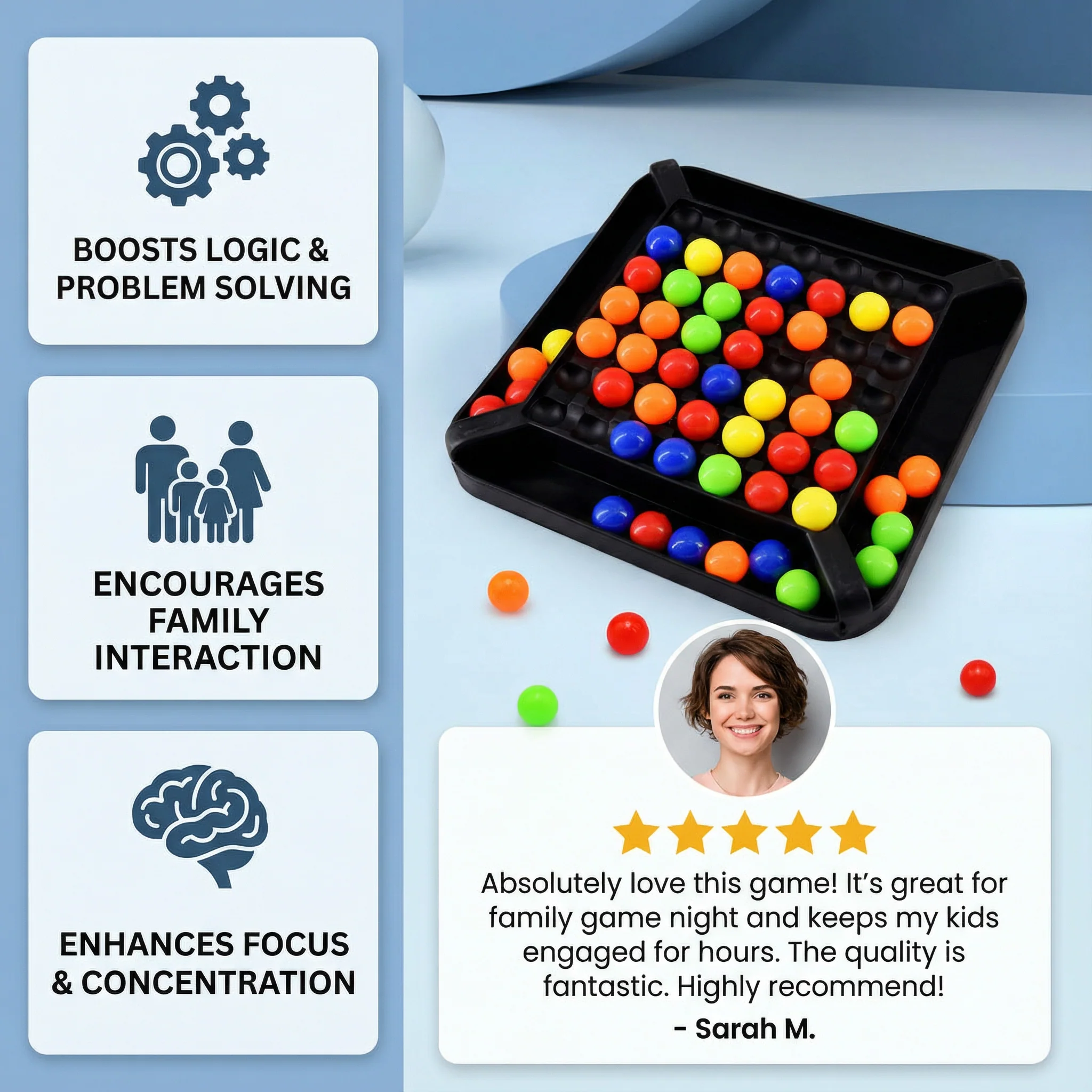 Colour Match Logic Game – Interactive Marble Puzzle for Kids & Adults - Image 2