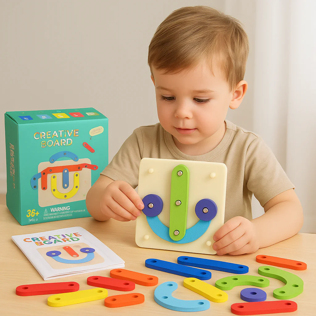 Creative Letters Numbers and Shapes Learning Board - Image 2