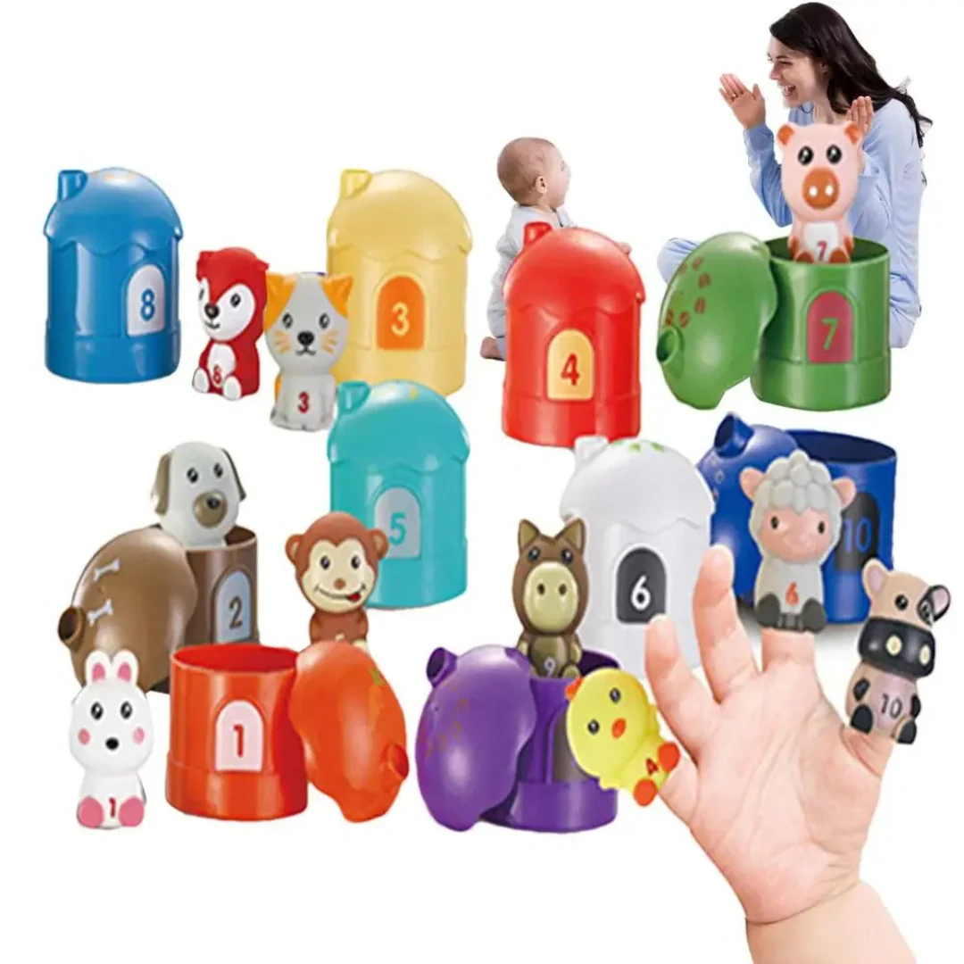 Educational farm finger puppet stacking game - Image 3