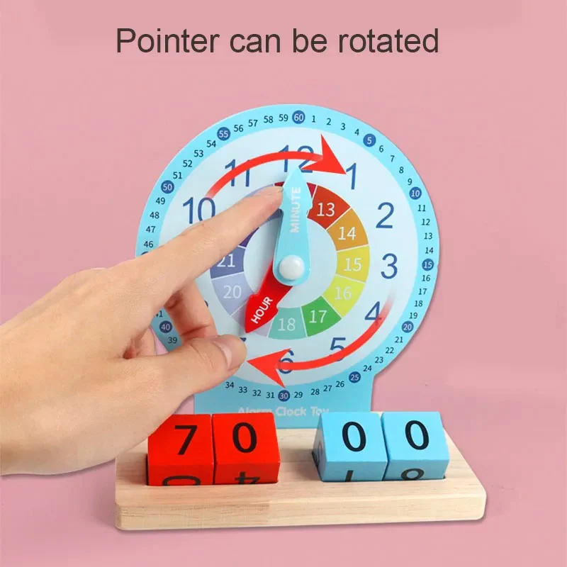 Educational Montessori clock & time learning toy - Image 3