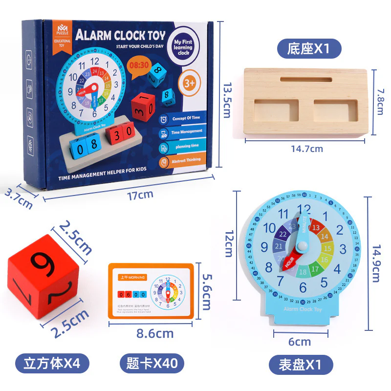 Educational Montessori clock & time learning toy - Image 5