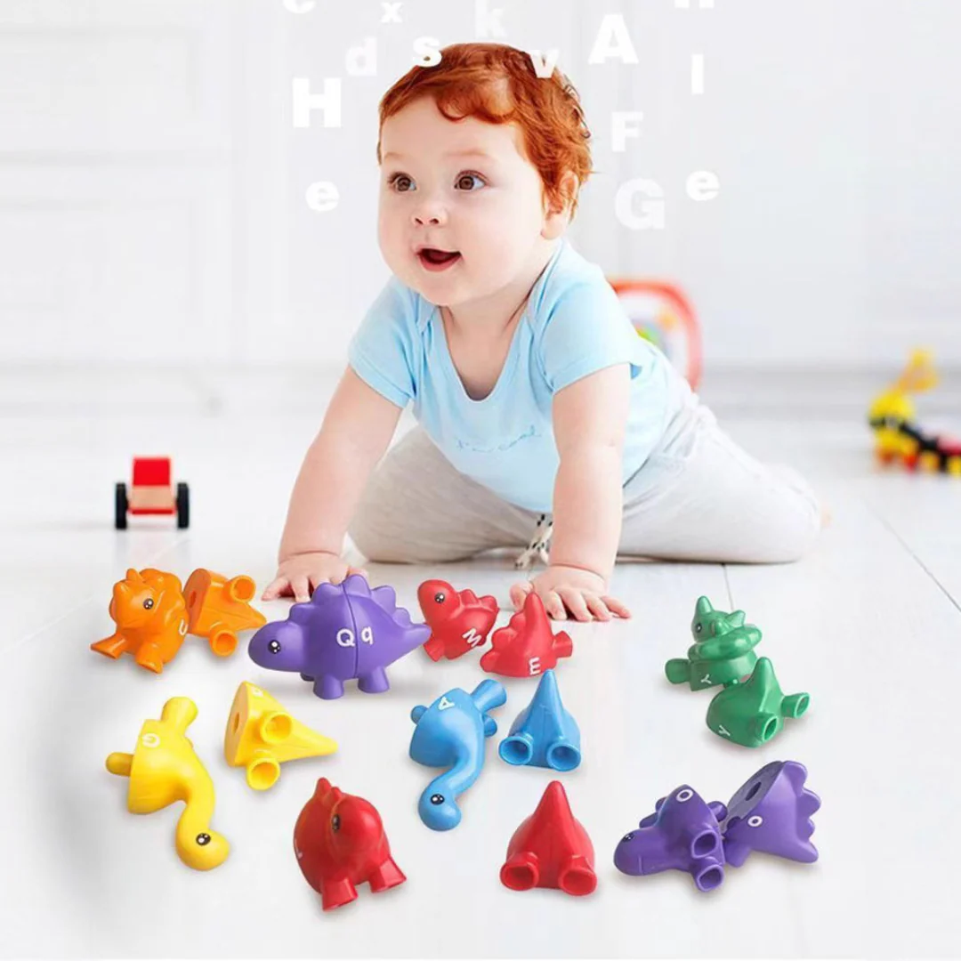 Educational Montessori colours dinosaur sorting game set - Image 2