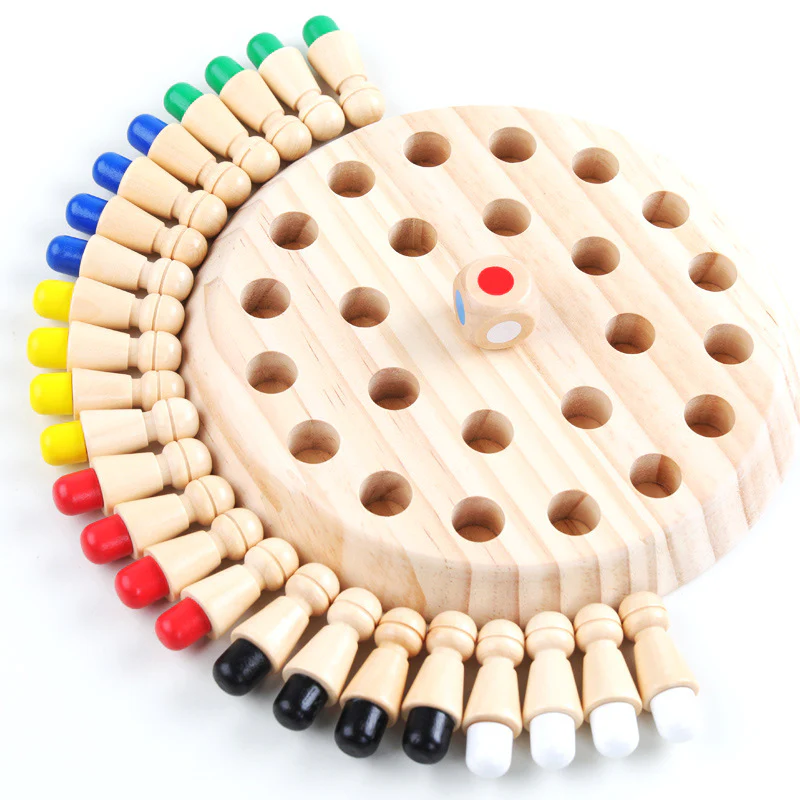 Educational Wooden Memory Chess Game - Image 2