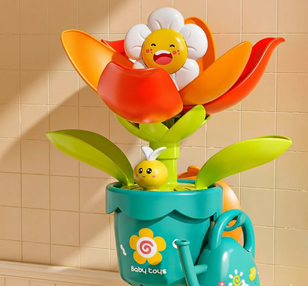Flower Fun Bath Toy with Watering Can! - Image 3