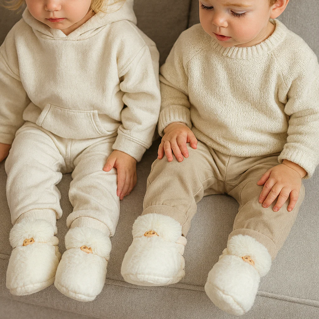 Fluffy sock shoes for babies - Image 3