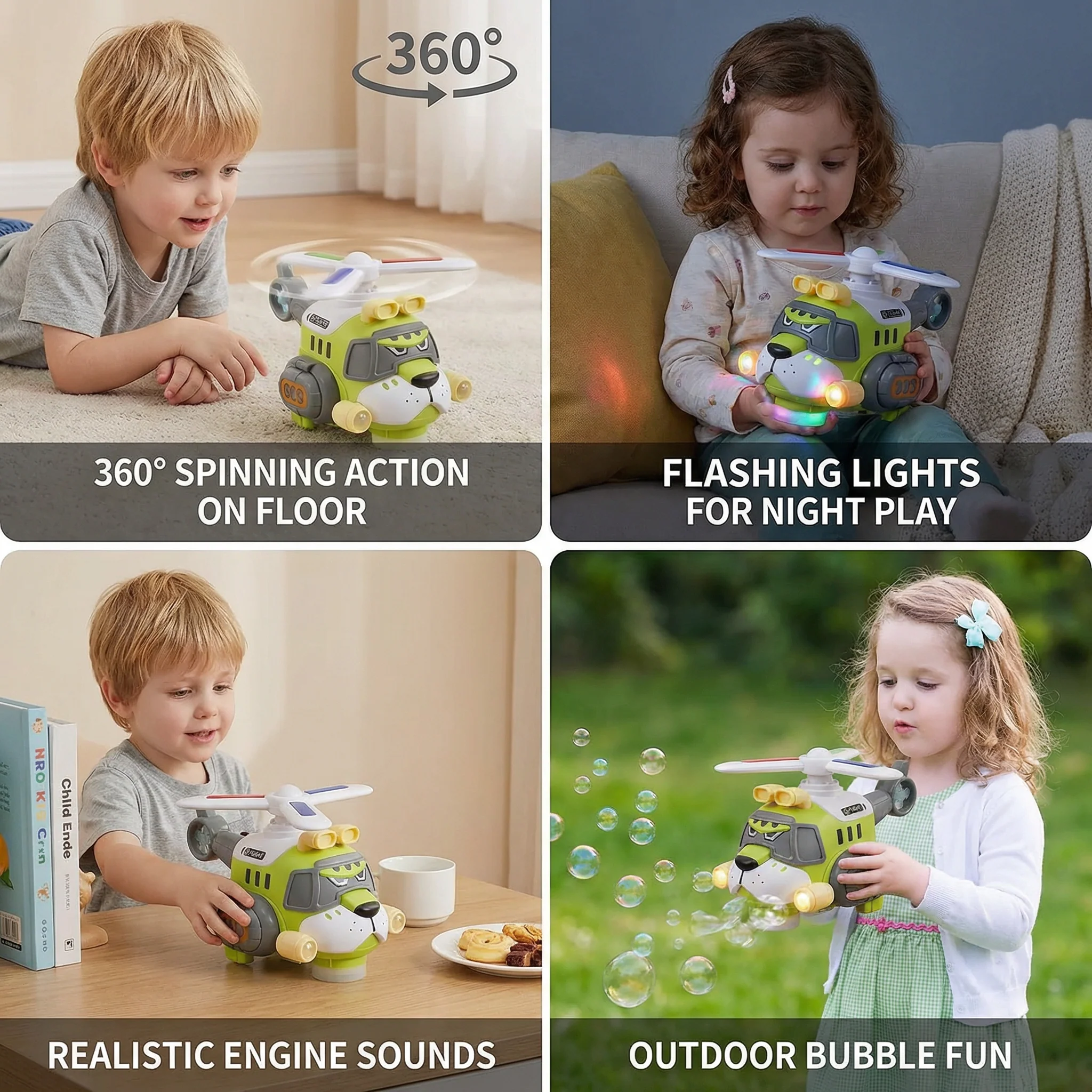 Funny Tiger Airplane Toy – 360° Rotating Kids Toy with Lights & Sound - Image 4
