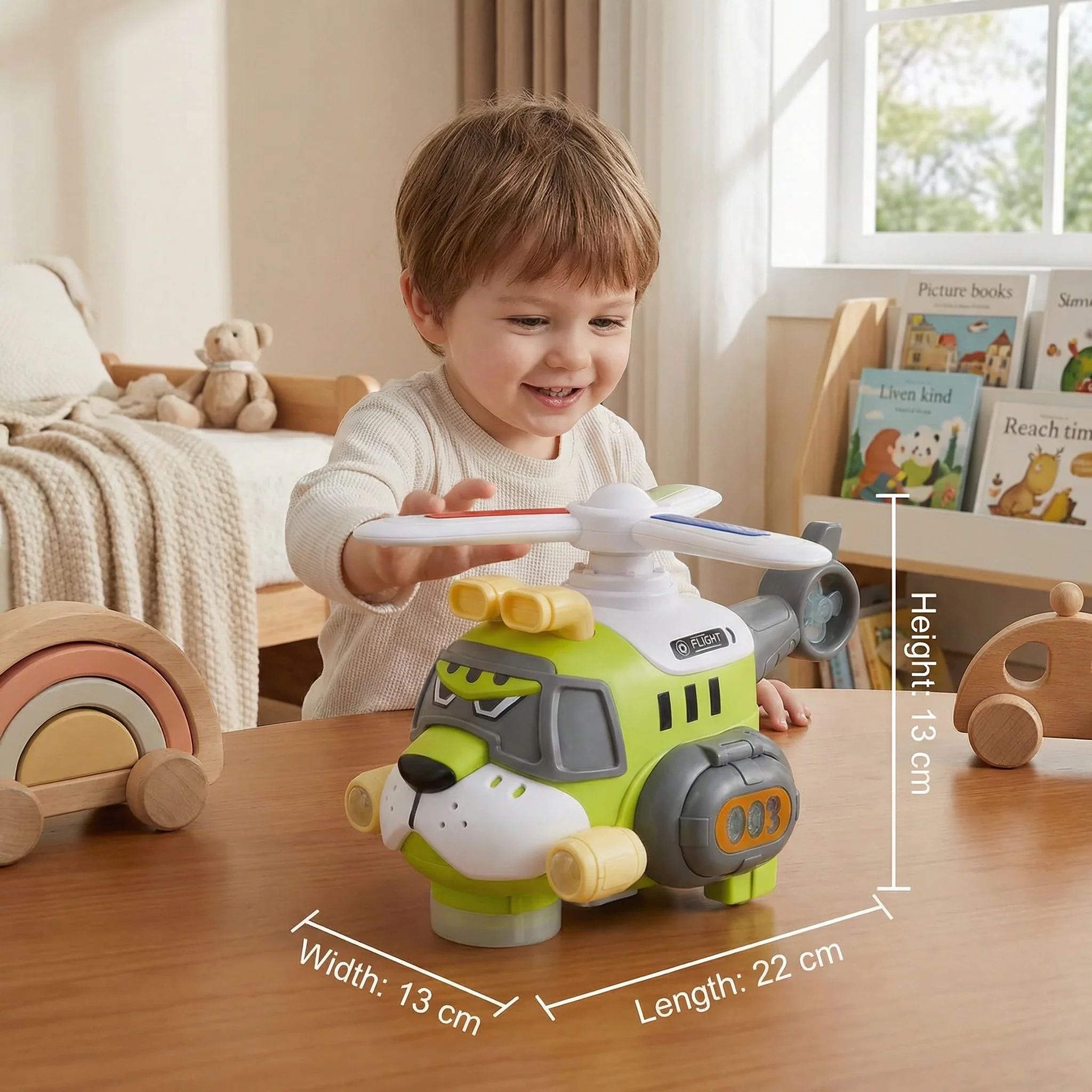Funny Tiger Airplane Toy – 360° Rotating Kids Toy with Lights & Sound - Image 5