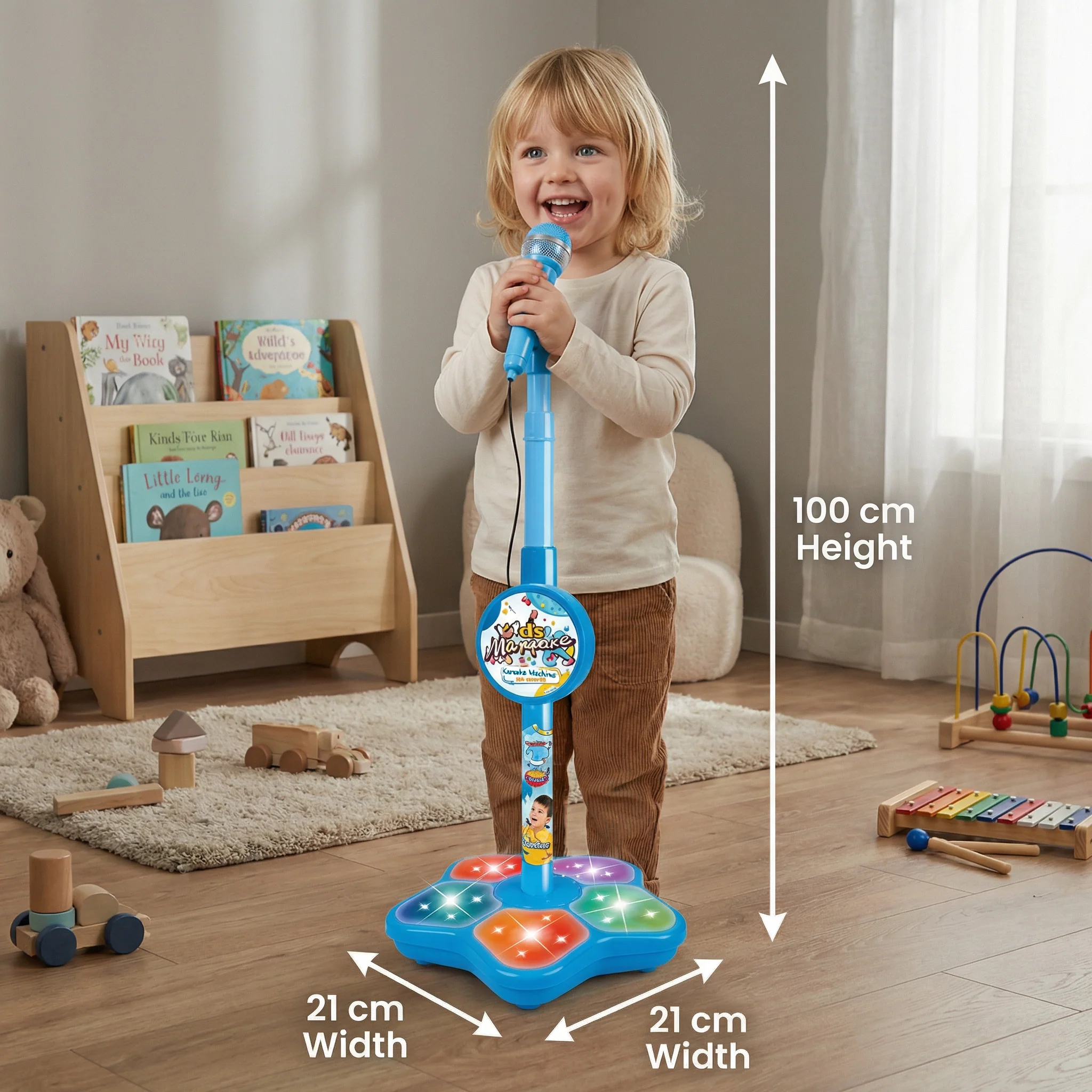 Kids Karaoke Machine with Microphone Stand – Singing Fun Set - Image 5