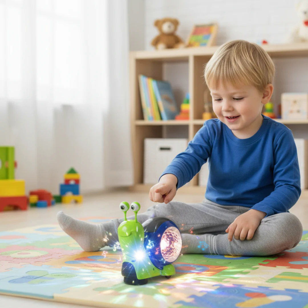 Light-up and music-playing snail crawling toy - Image 2