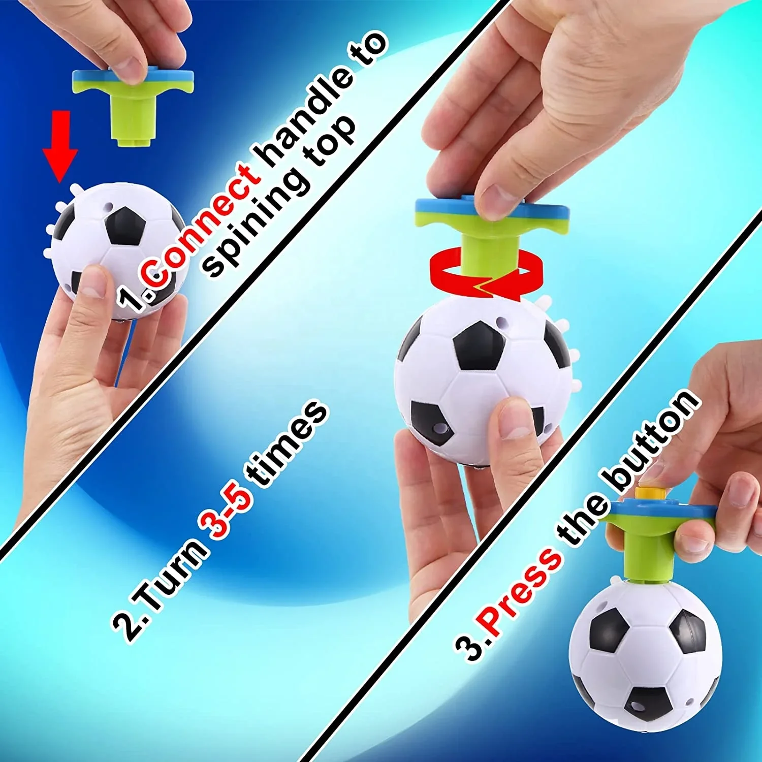Luminous LED football spinning top Toy - Image 2