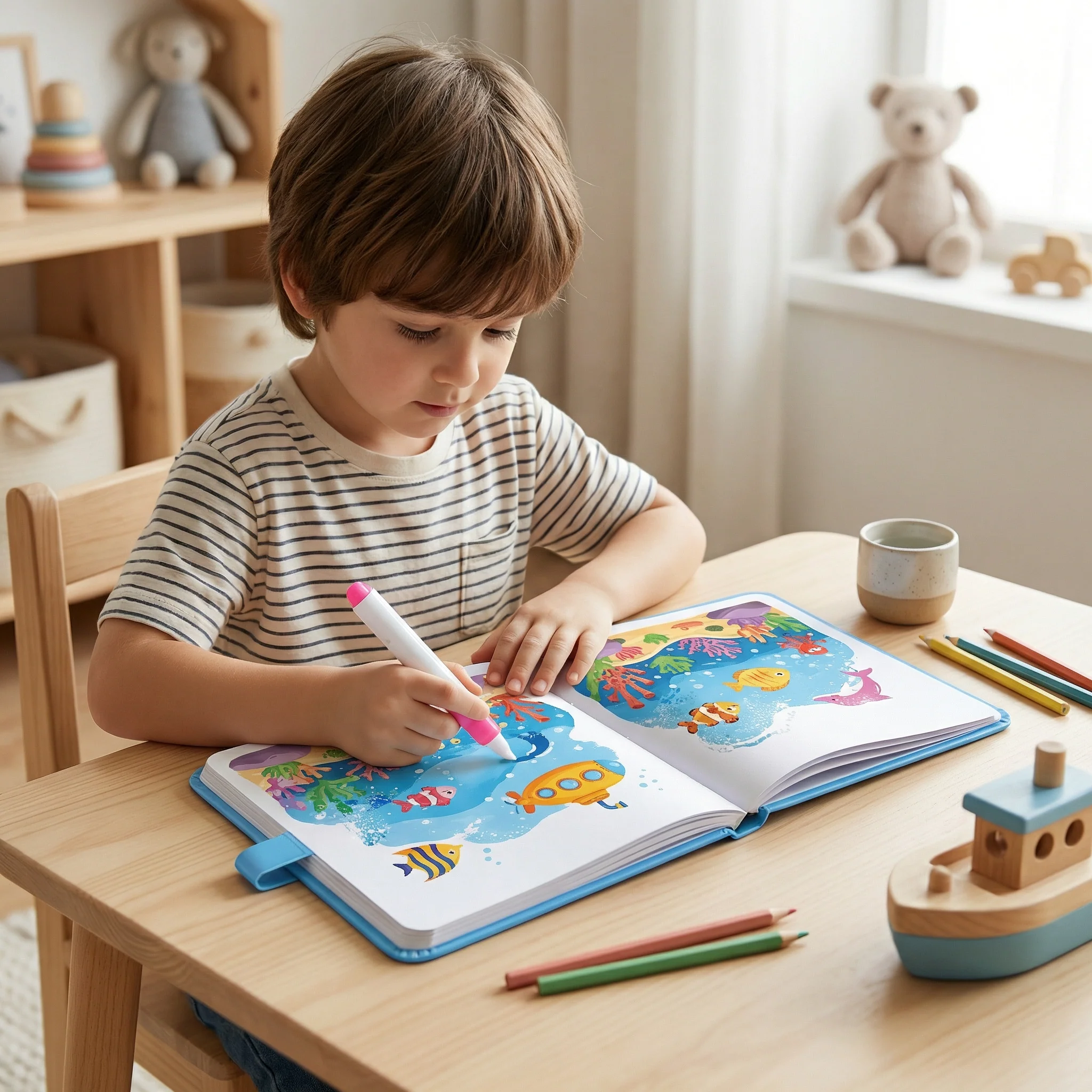 Magic Water Drawing Book – Reusable Mess-Free Colouring Fun - Image 8