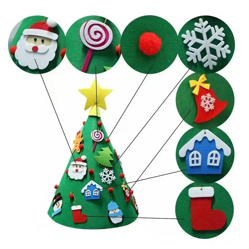 Montessori 3D Felt Christmas Tree - Image 2
