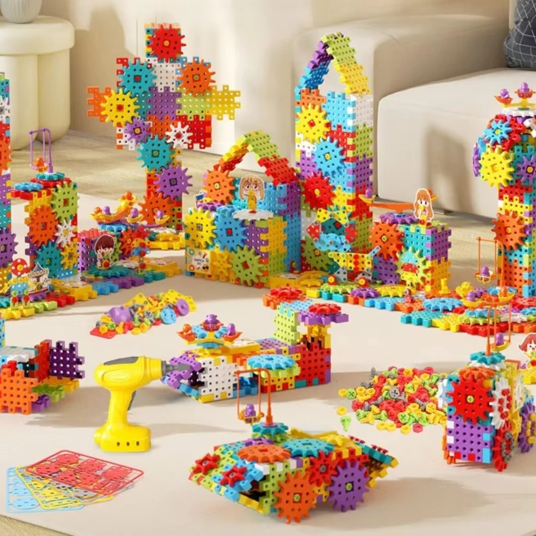 Montessori 3D Gear and Puzzle Blocks - Image 2