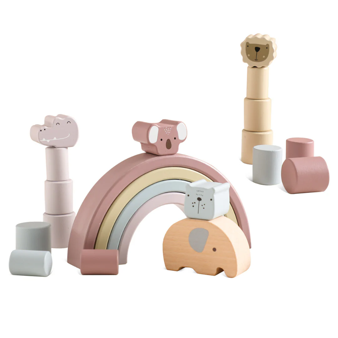 Montessori Animal and Shape Wooden Blocks - Image 2