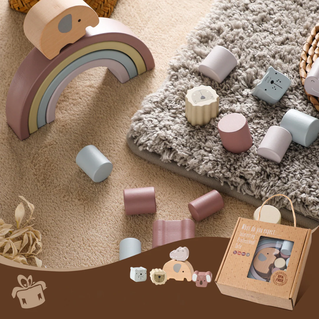 Montessori Animal and Shape Wooden Blocks - Image 4