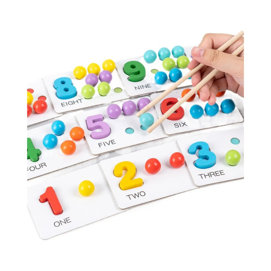 Montessori Ball Number and Colour Sorting Set for Learning to Count - Image 2