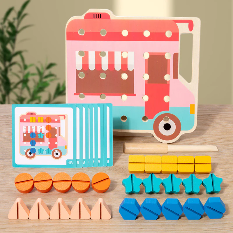 Montessori Color Screw Bear Board for Little Handymen - Image 4