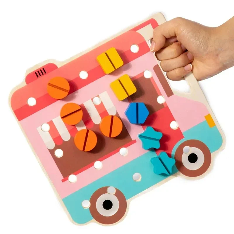 Montessori Color Screw Bear Board for Little Handymen - Image 5