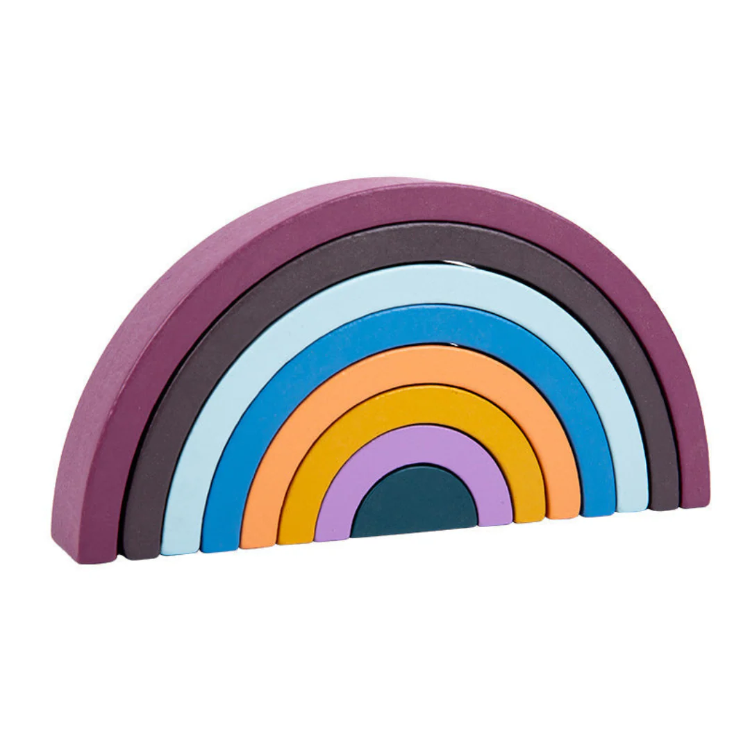 Montessori Colored Wooden Building Blocks - Image 13