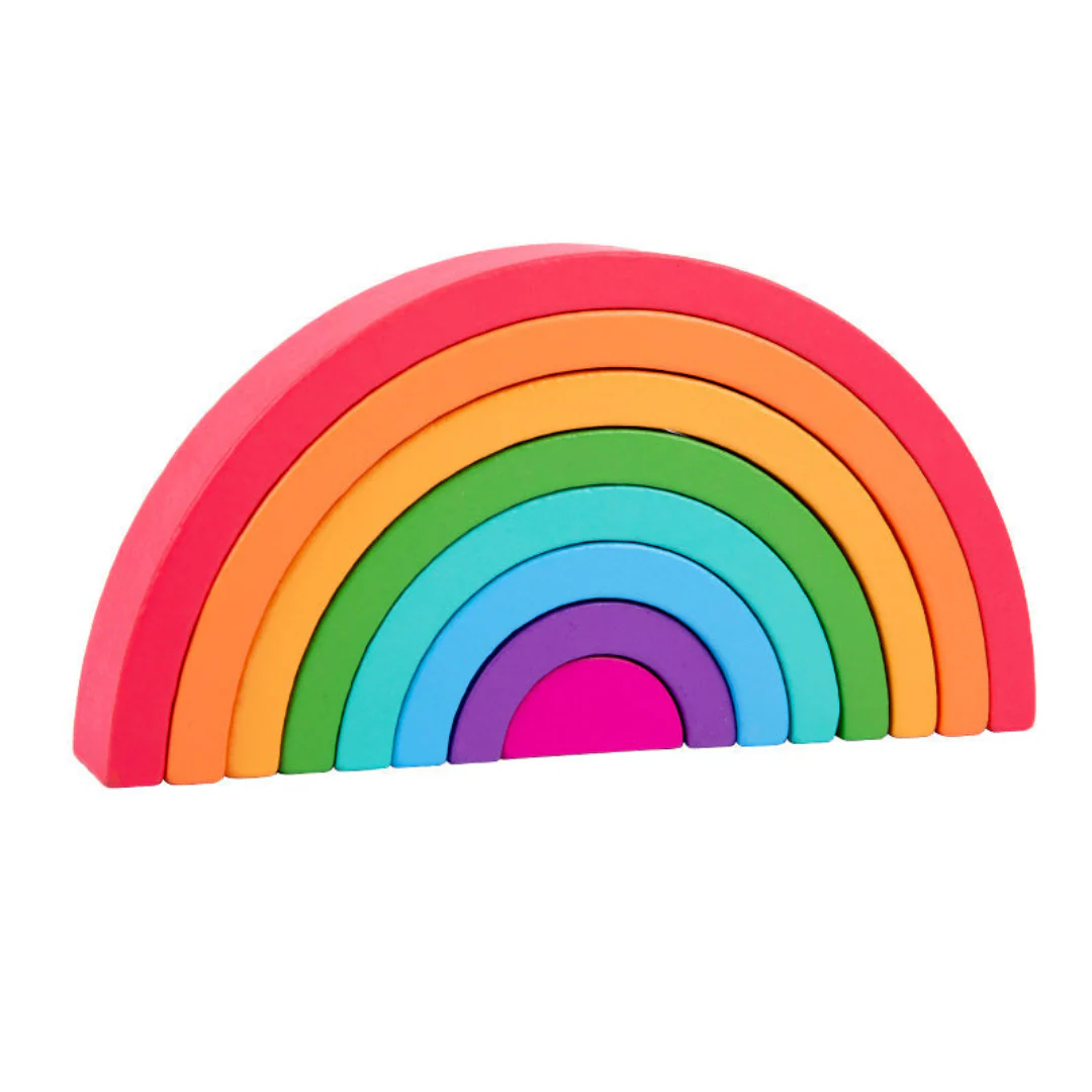 Montessori Colored Wooden Building Blocks - Image 7