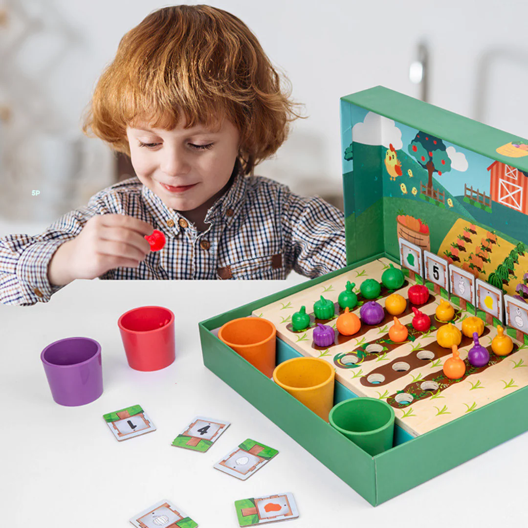Montessori Colors & Numbers Farm Learning Game - Image 2