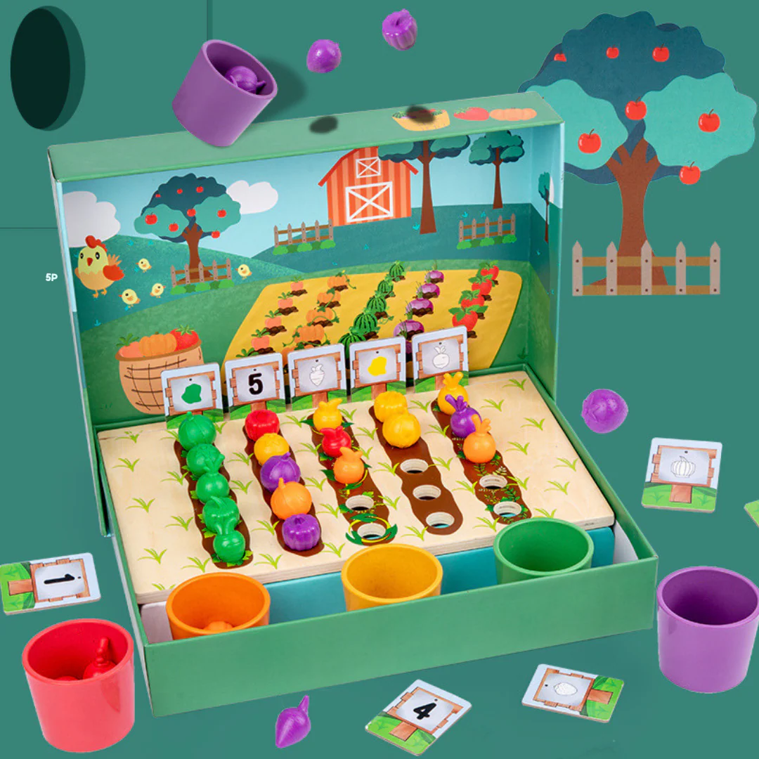 Montessori Colors & Numbers Farm Learning Game - Image 6