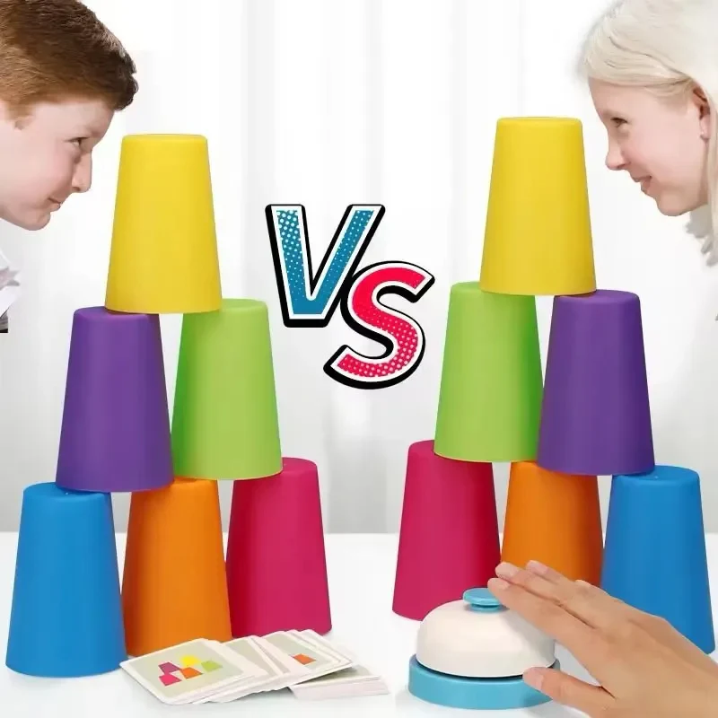Montessori Cup Stacking Game - Image 2