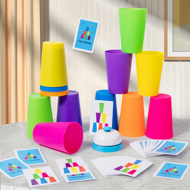 Montessori Cup Stacking Game - Image 4