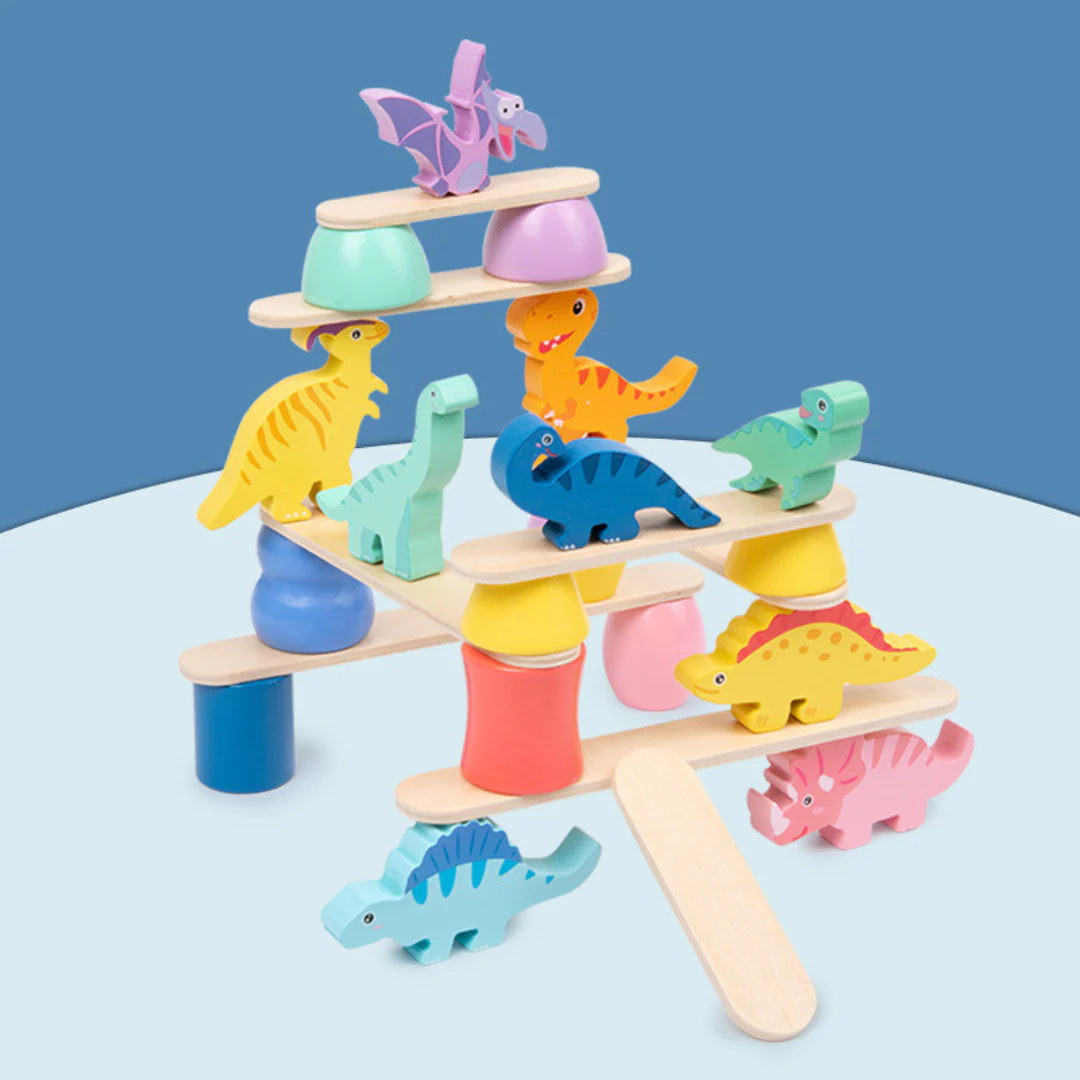 Montessori Dinosaur Stacking Game - Image 3