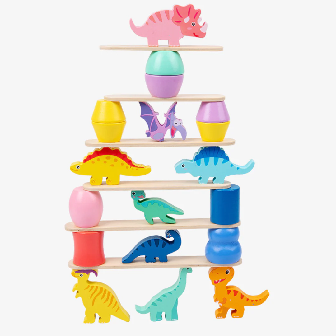Montessori Dinosaur Stacking Game - Image 5