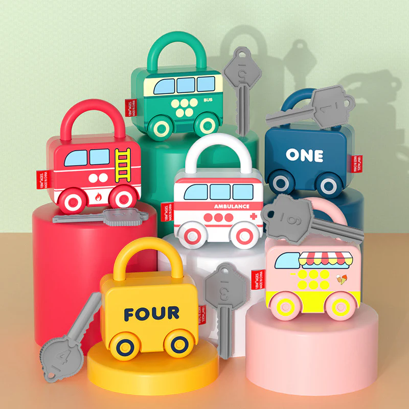 Montessori Key Lock - Patterns and Colours Toy - Image 10
